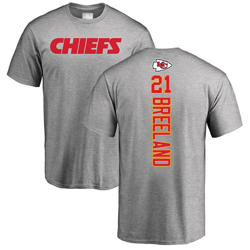 Men Kansas City Chiefs #21 Breeland Bashaud Ash Backer T-Shirt->youth nfl jersey->Youth Jersey